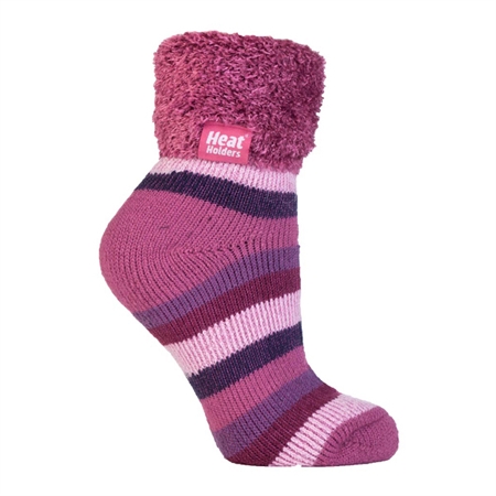 Θερμικές Κάλτσες Σπιτιού Μωβ Heat Holders Mauve-Cream Lounge Socks 80021